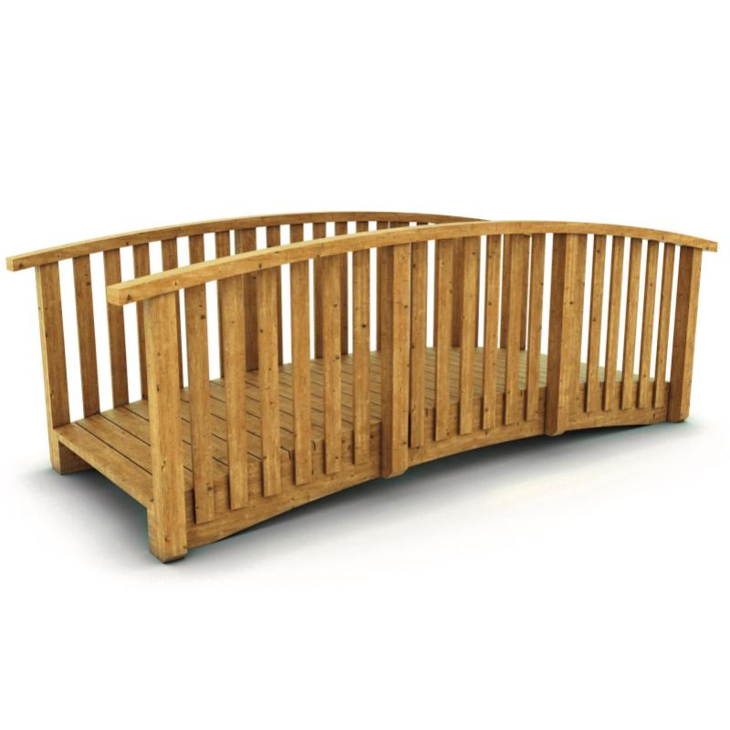 PASSERELLE EN BOIS MODÈLE CINTRÉ