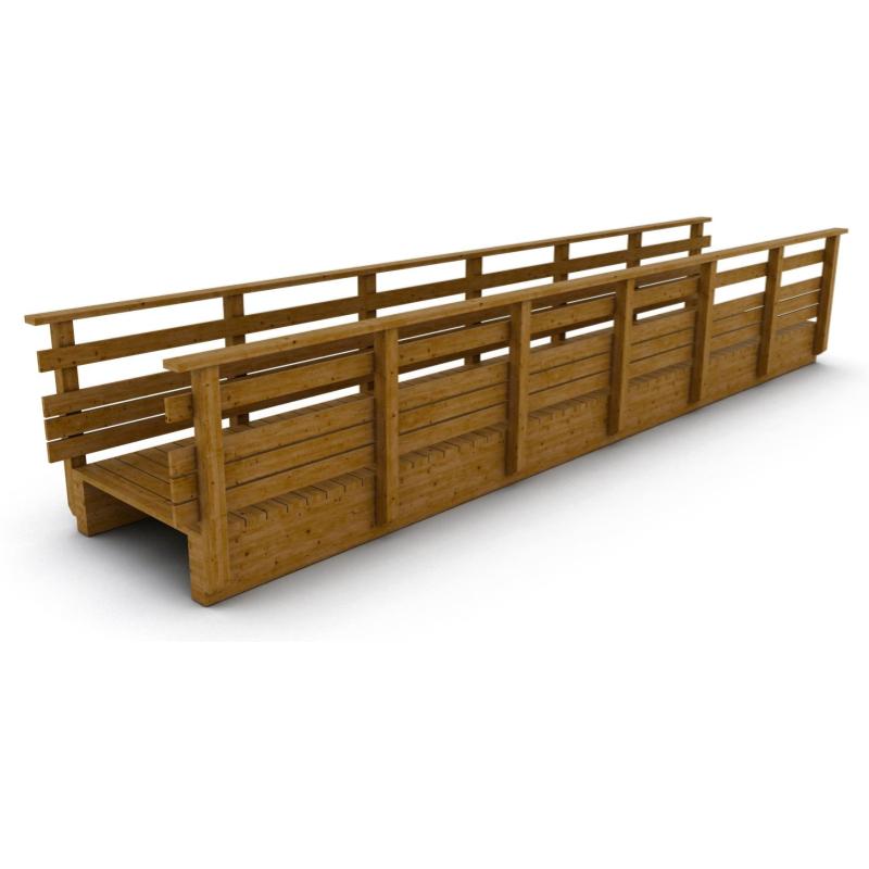 PASSERELLE EN BOIS MODÈLE DROIT