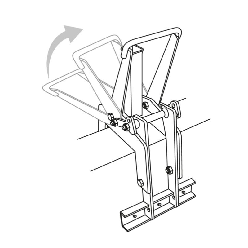 Support droit pour glissière béton GBA ou DBA