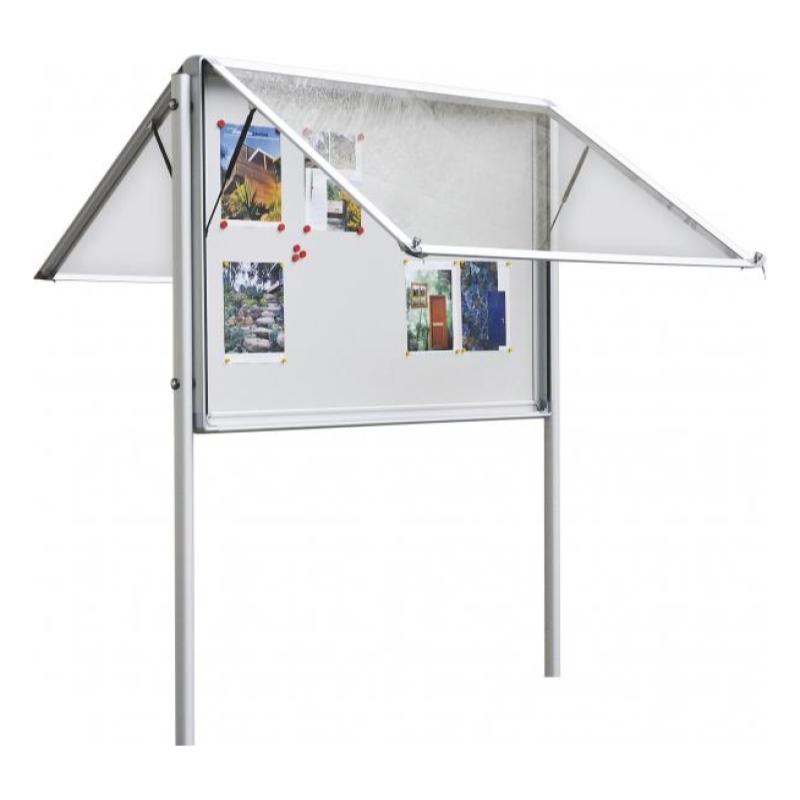 Vitrine Antares double sur piétement