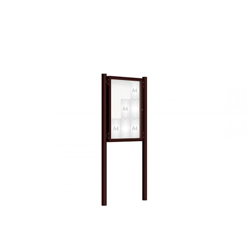 Vitrine 2000 sur poteaux DIAMÈTRE 76 mm