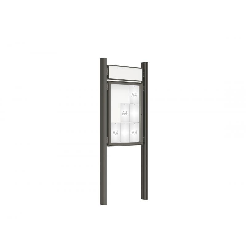 Vitrine 2000 sur poteaux Quatro