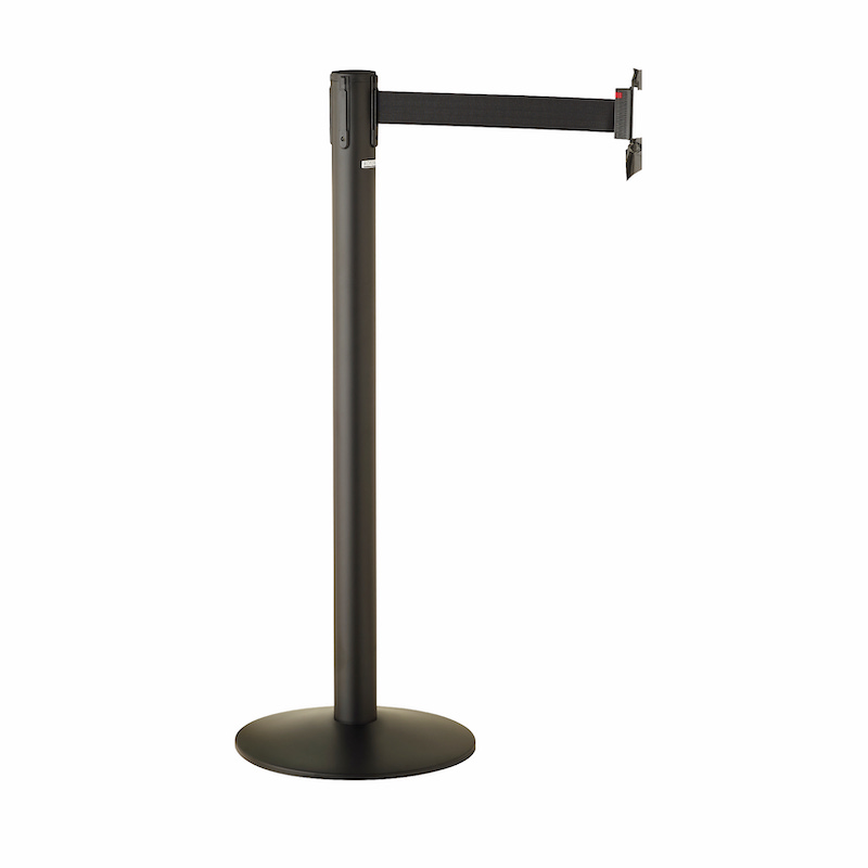 PACEO Lot de 2 barrières de délimitation sangle noire