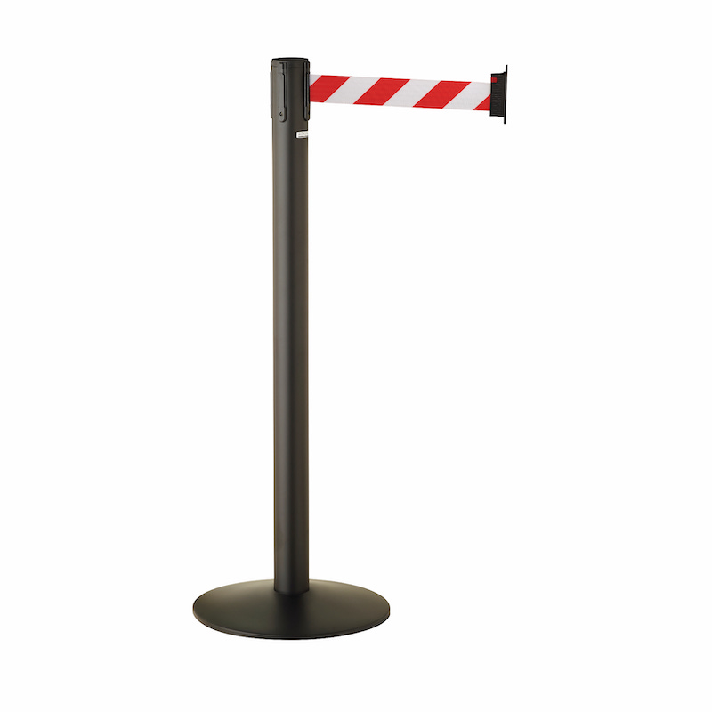 PACEO Lot de 2 barrières de délimitation sangle rouge et blanc