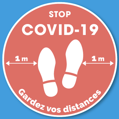 ADHÉSIF VINYLE AU SOL SPÉCIAL COVID-19