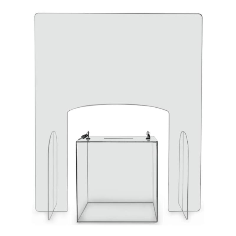 Cloison de protection en plexi pour urne