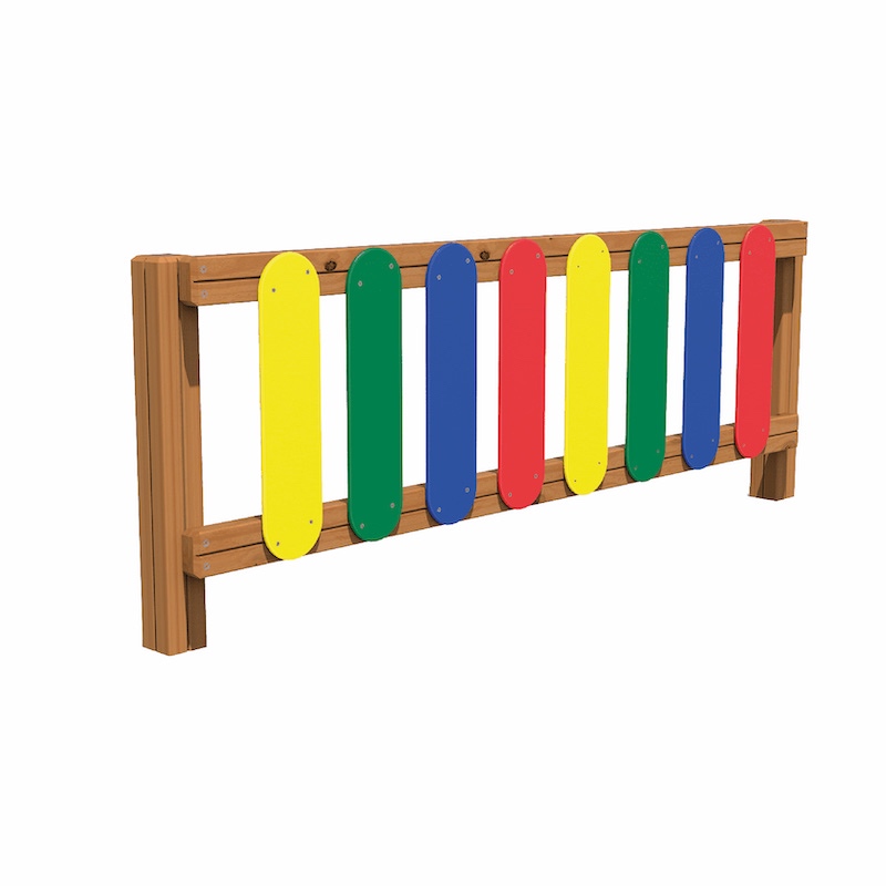 CLÔTURE EN BOIS MULTICOLORE