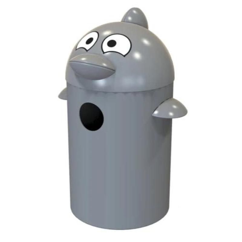 POUBELLE BUDDY 75L DAUPHIN GRIS