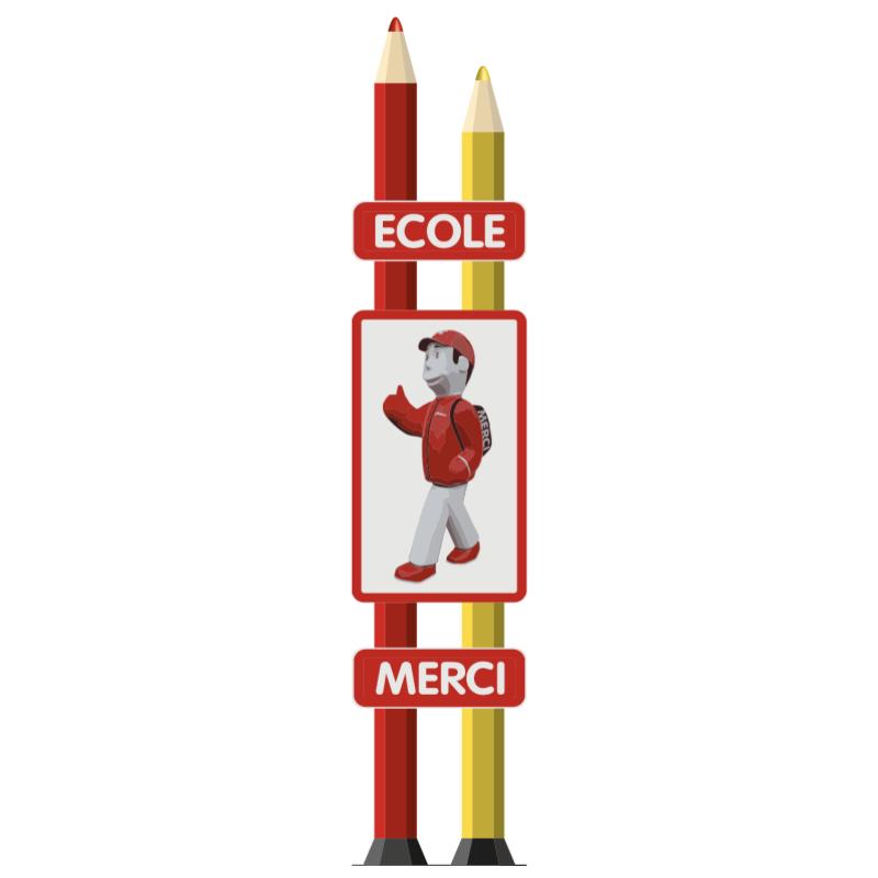 TOTEM CRAYON DOUBLE + 3 PANNEAUX