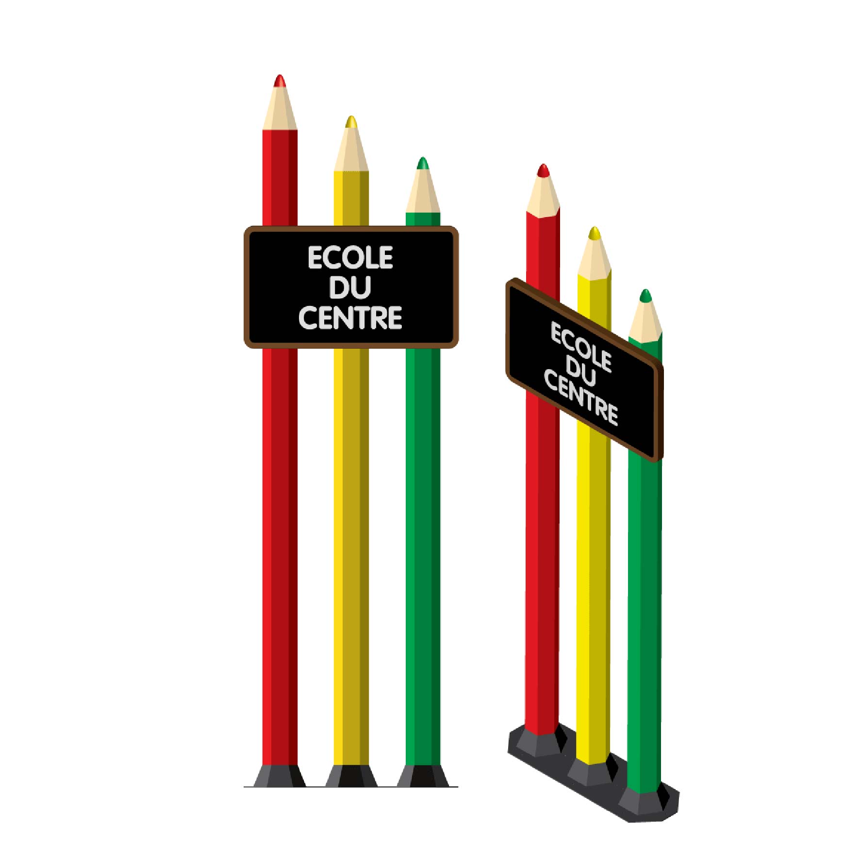 TOTEM CRAYON TRIPLE + ARDOISE