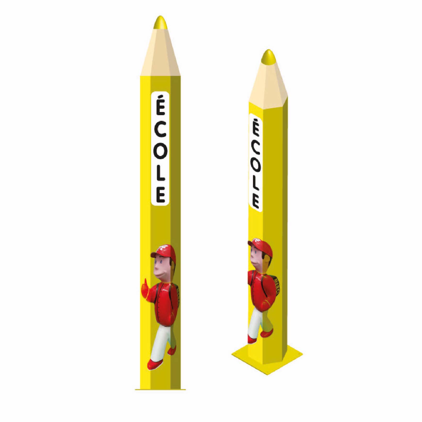 TOTEM GROS CRAYON FIBRE ÉCOLE