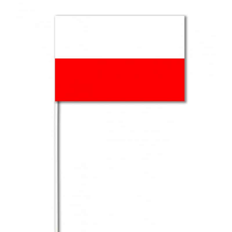 DRAPEAU EN PAPIER 14 X 21 POLOGNE