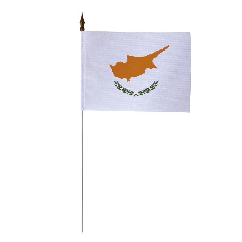 LOT DE 10 DRAPEAUX DE TABLE CHYPRE