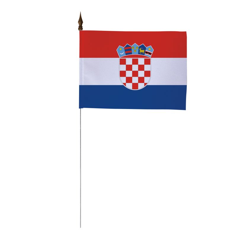 LOT DE 10 DRAPEAUX DE TABLE CROATIE