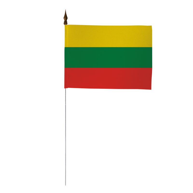 LOT DE 10 DRAPEAUX DE TABLE LITUANIE