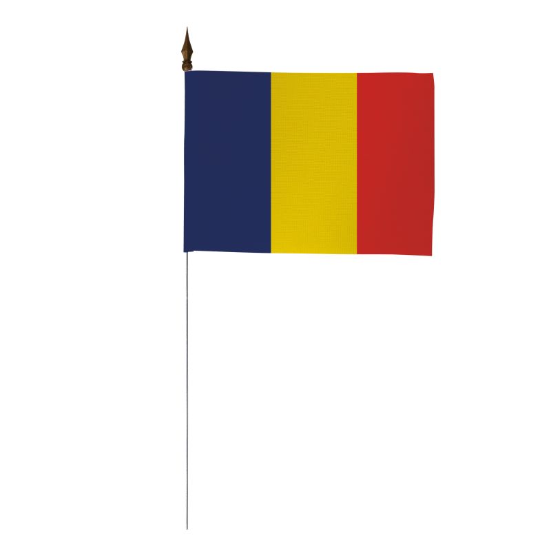 LOT DE 10 DRAPEAUX DE TABLE ROUMANIE