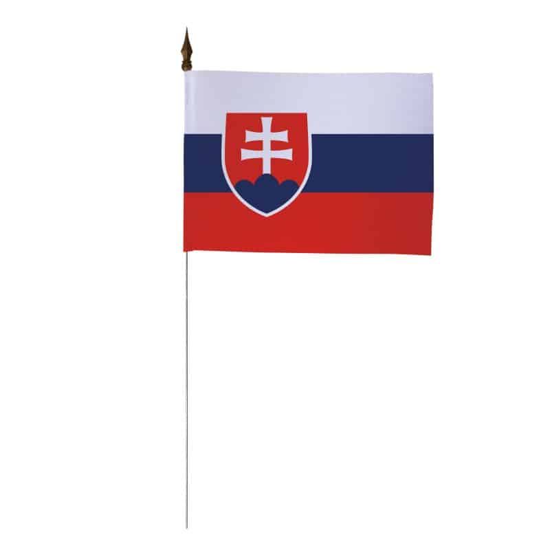 LOT DE 10 DRAPEAUX DE TABLE SLOVAQUIE