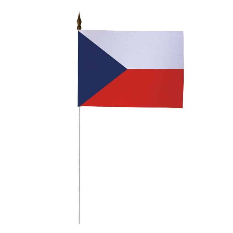 LOT DE 10 DRAPEAUX DE TABLE TCHÉQUIE