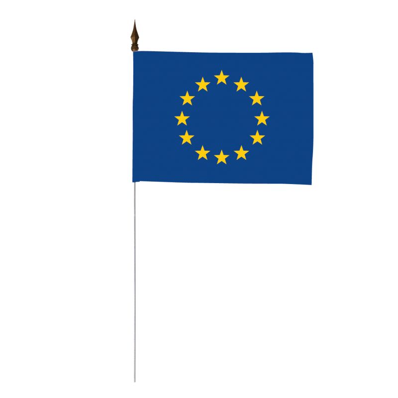 LOT DE 10 DRAPEAUX DE TABLE UNION EUROPÉENNE