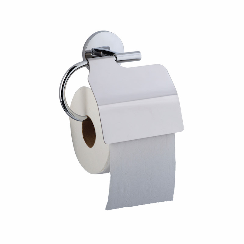 SANEA PORTE-ROULEAU PAPIER HYGIÉNIQUE AVEC COUVERCLE CHROMÉ