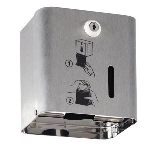 DISTRIBUTEUR DE SACHET PÉRIODIQUES INOX