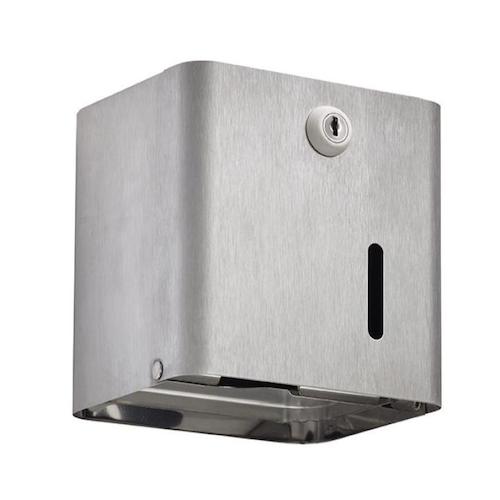 DISTRIBUTEUR DE PAPIER HYGIÉNIQUE 2 PAQUETS / 1 ROULEAU INOX