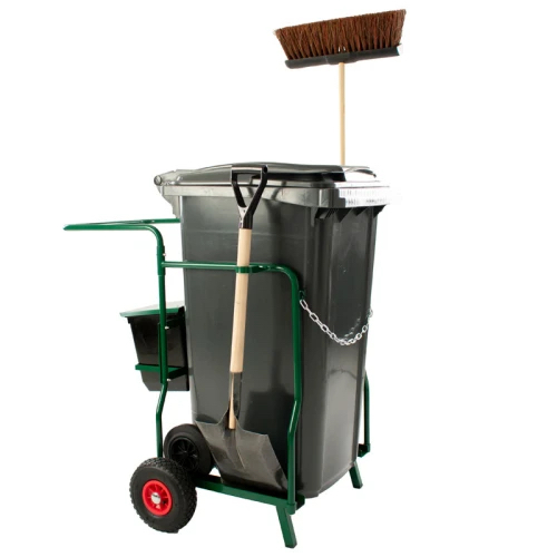 CHARIOT D'ENTRETIEN COMPLET AVEC 1 CONTENEUR 240L ET ACCESSOIRES