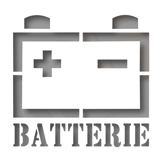 Pochoir batterie 60 cm