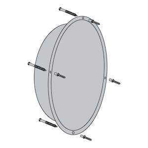 MIROIR INDUSTRIELS DEMI-SPHÈRE FIXATION MURALE