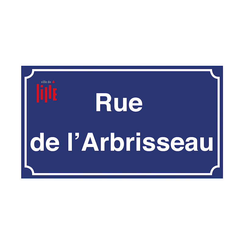 PLAQUE DE RUE ALUMINIUM MODÈLE BORDS BOMBÉS