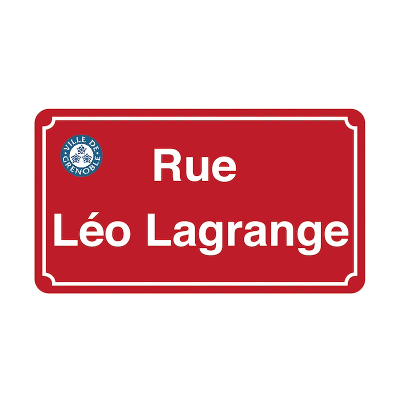 PLAQUE DE RUE ALUMINIUM COINS ARRONDIS