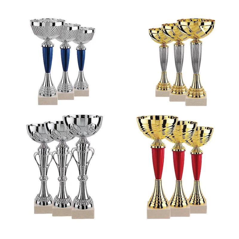 LOT DE 12 COUPES HAUTEUR MOYENNE 27,5 cm