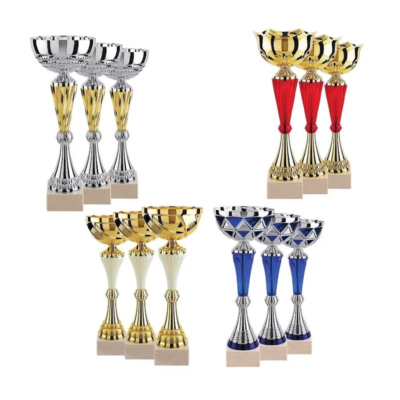 LOT DE 12 COUPES HAUTEUR MOYENNE 34,6 cm