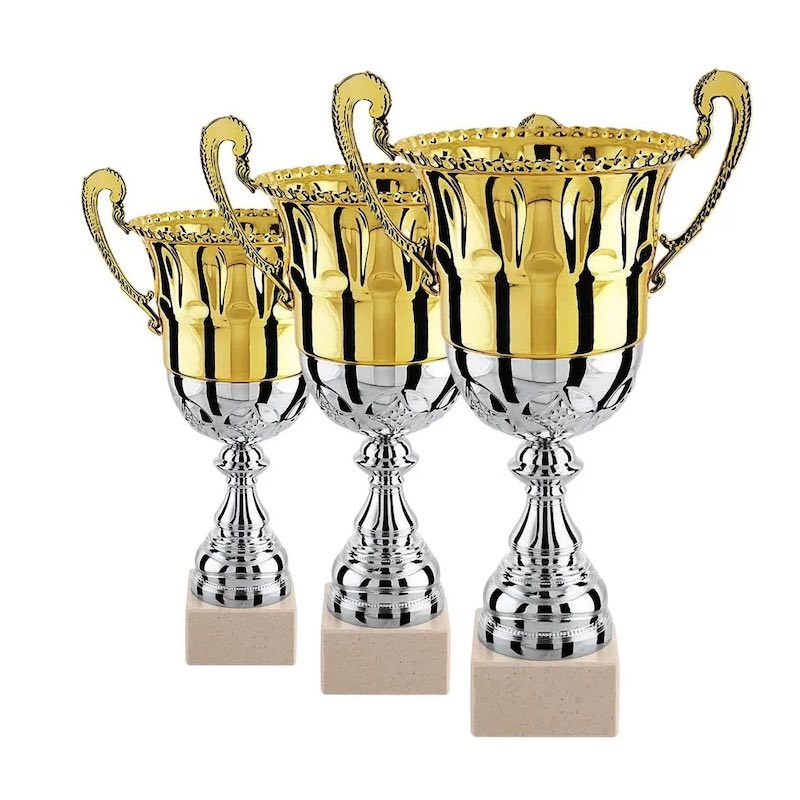 LOT DE 3 COUPES HAUTEUR MOYENNE 37 cm