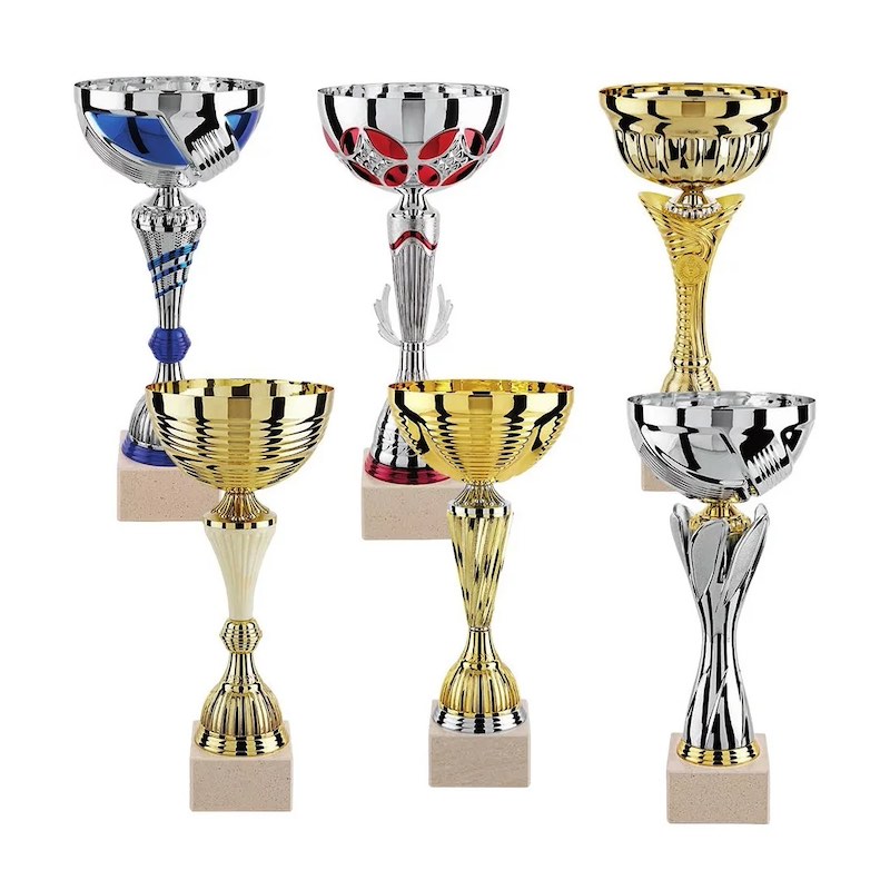 LOT DE 6 COUPES HAUTEUR MOYENNE 36 cm