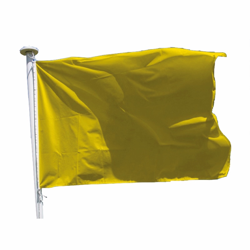 Drapeau baignade jaune - Baignade surveillée avec danger limité ou marqué