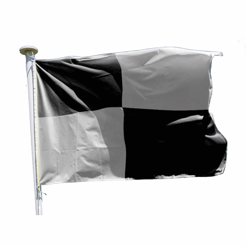 Drapeau baignade Noir et Blanc - Zone de pratique aquatique et nautique