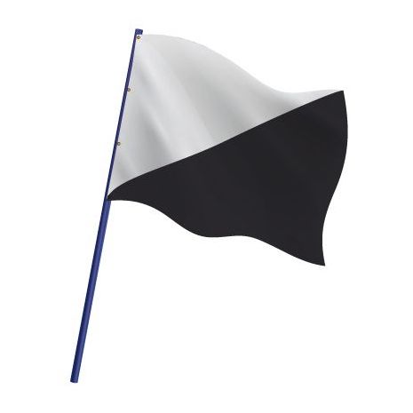 Drapeau de course automobile triangle noir et blanc
