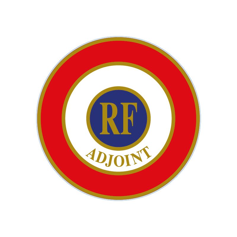 COCARDE TRICOLORE ÉLECTROSTATIQUE "MAIRE ADJOINT"