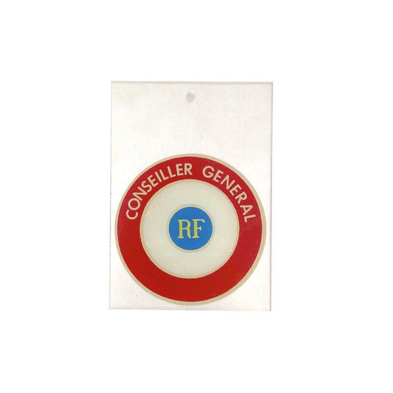 Plaque de fonction à ventouse tricolore conseiller général