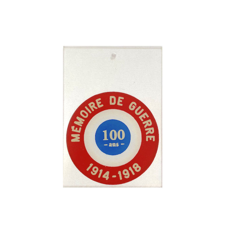 Plaque de fonction à ventouse tricolore mémoire de guerre