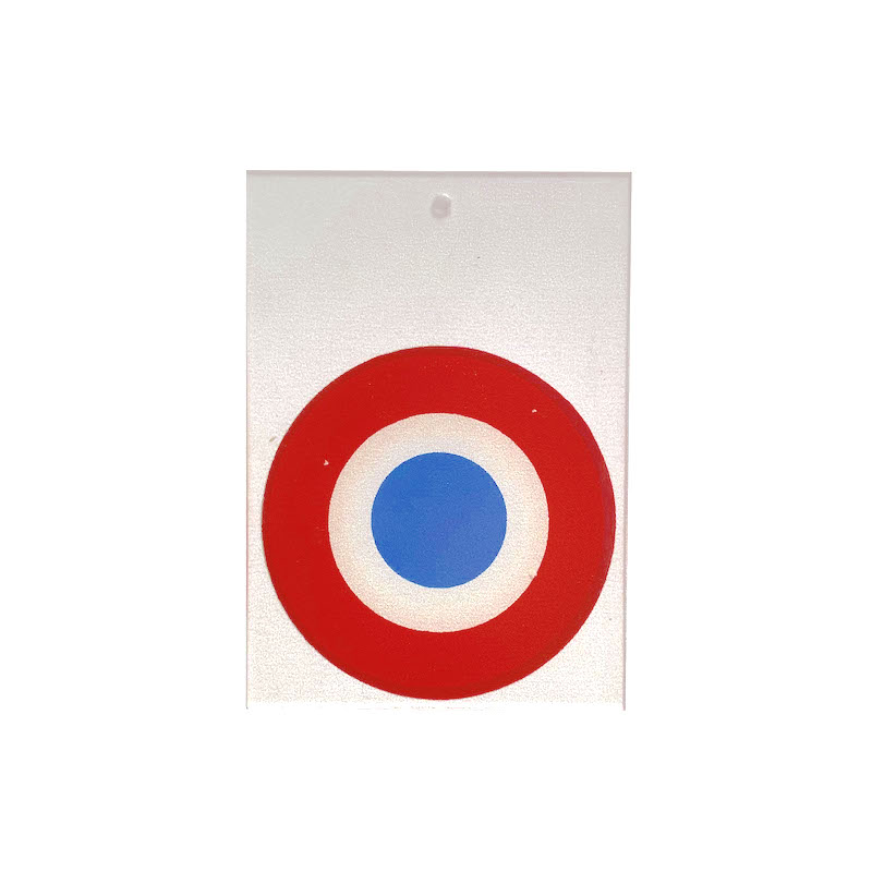 Plaque de fonction à ventouse tricolore vierge