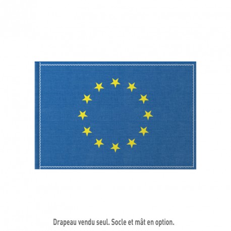 DRAPEAU DE TABLE EUROPE SATIN POUR MÂT EN MÉTAL