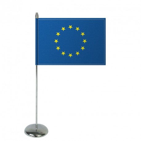 DRAPEAU DE TABLE EUROPE SATIN POUR MÂT EN MÉTAL