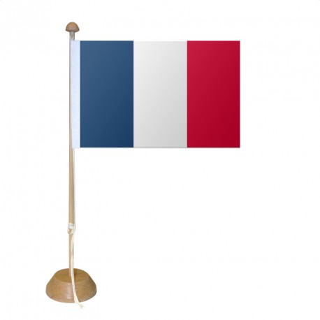 DRAPEAU DE TABLE FRANCE POUR MÂT EN BOIS