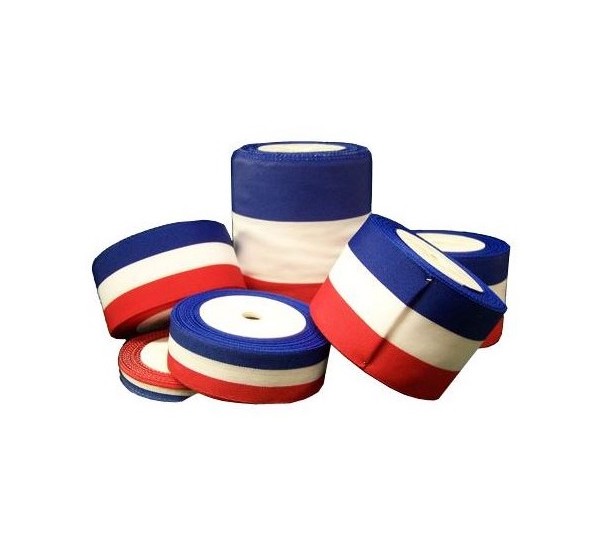 Lot de 5 - RUBAN TRICOLORE 25 M