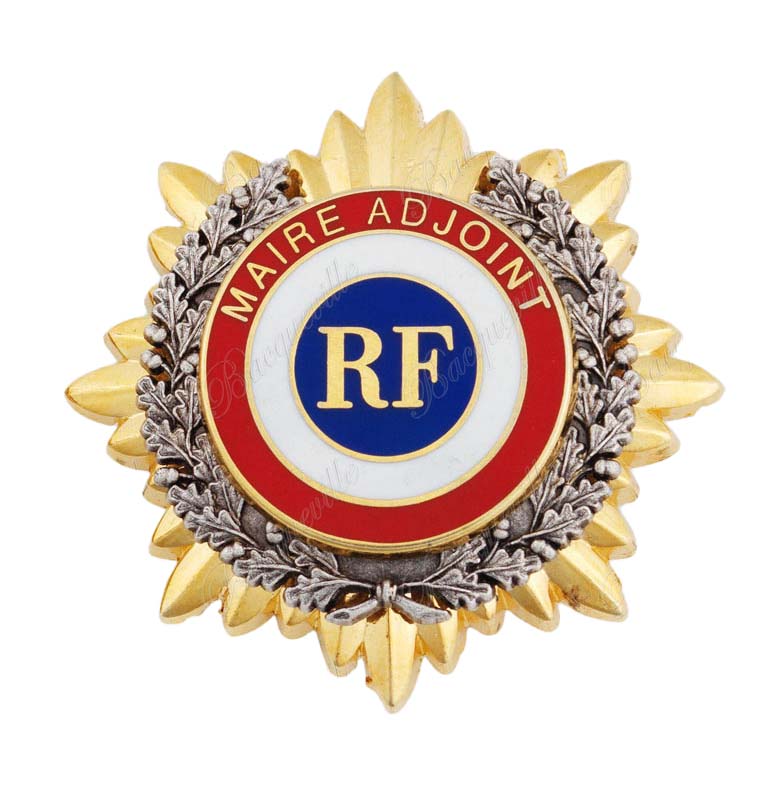 Insigne de poche Soleil et Feuillages "Maire Adjoint"