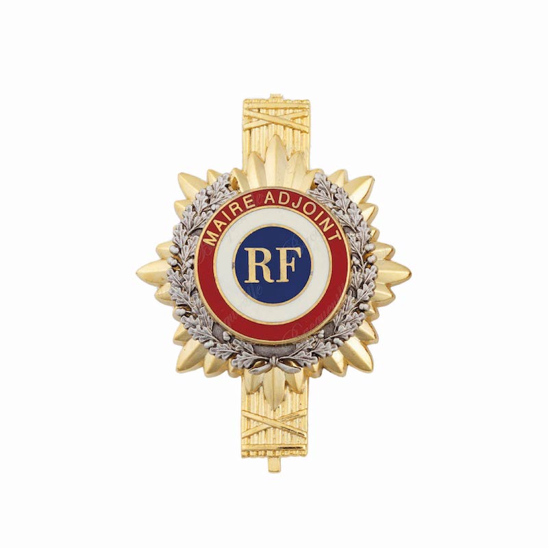 Insigne de poche Soleil et Feuillages avec Faisceaux "Maire Adjoint"