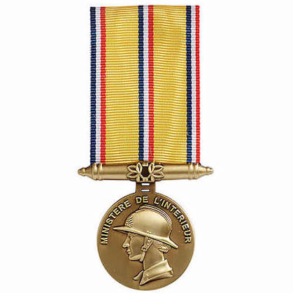 MÉDAILLE DES SAPEURS POMPIERS 10 ANS