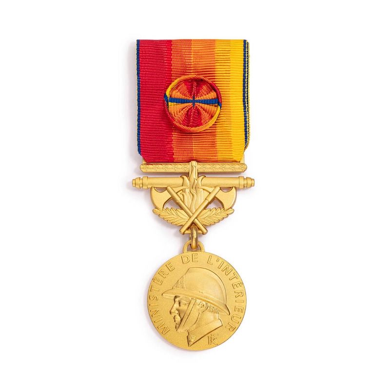 MÉDAILLE SERVICES EXCEPTIONNELS DES SAPEURS POMPIERS OR